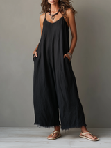 Andria - Minimalist Linen Blend Jumpsuit
