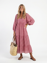 Arlene - Geometric Print Midi Dress