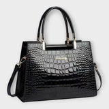 Veralie - Shiny Crocodile Skin Pattern Handbag