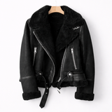 Aurelia - Sherpa-Lined Aviator Jacket