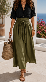 Paloma - Flowing Shirt and Long Skirt Set