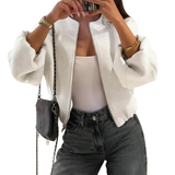 Tania – Sporty Zip-Up Pilot Jacket Coat