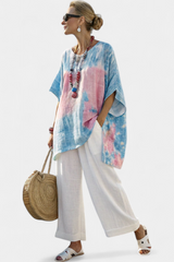 Tina - Essential Comfortable Linen Top and Bamboo Striped Pants