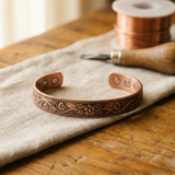 Julia - Engraved Vine Copper Bracelet