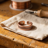 Thomasina - Lattice Engraved Copper Ring