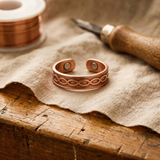 Ursula - Woven Pattern Copper Ring