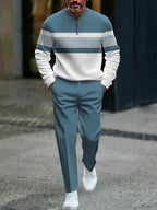 Joey - Graphic Print Pullover and Pants Set