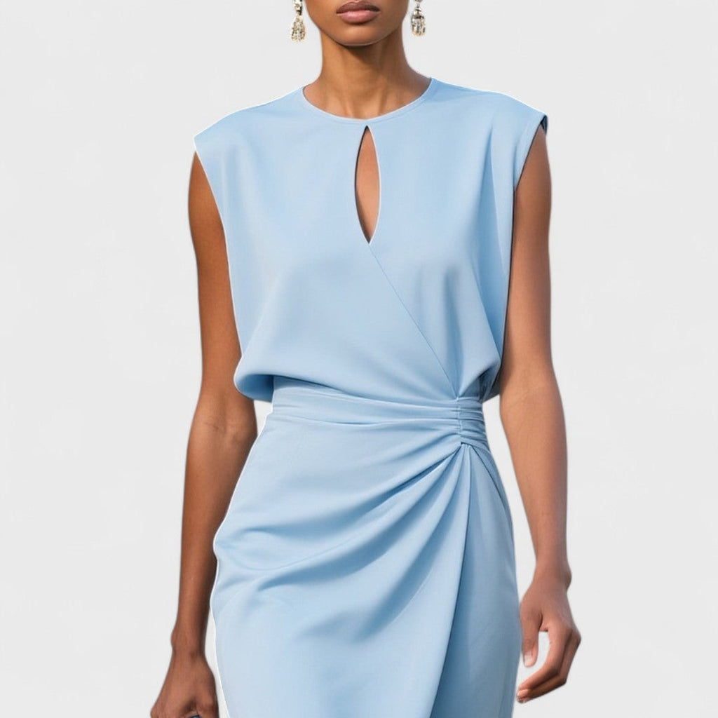 Zalie - Elegant Midi Dress with Refined Details
