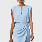 Zalie - Elegant Midi Dress with Refined Details