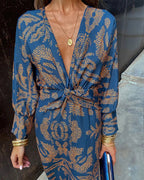 Sierra - Elegant Dress with Long Sleeves and Floral Print