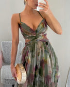 Merida - Floral Chiffon Maxi Dress