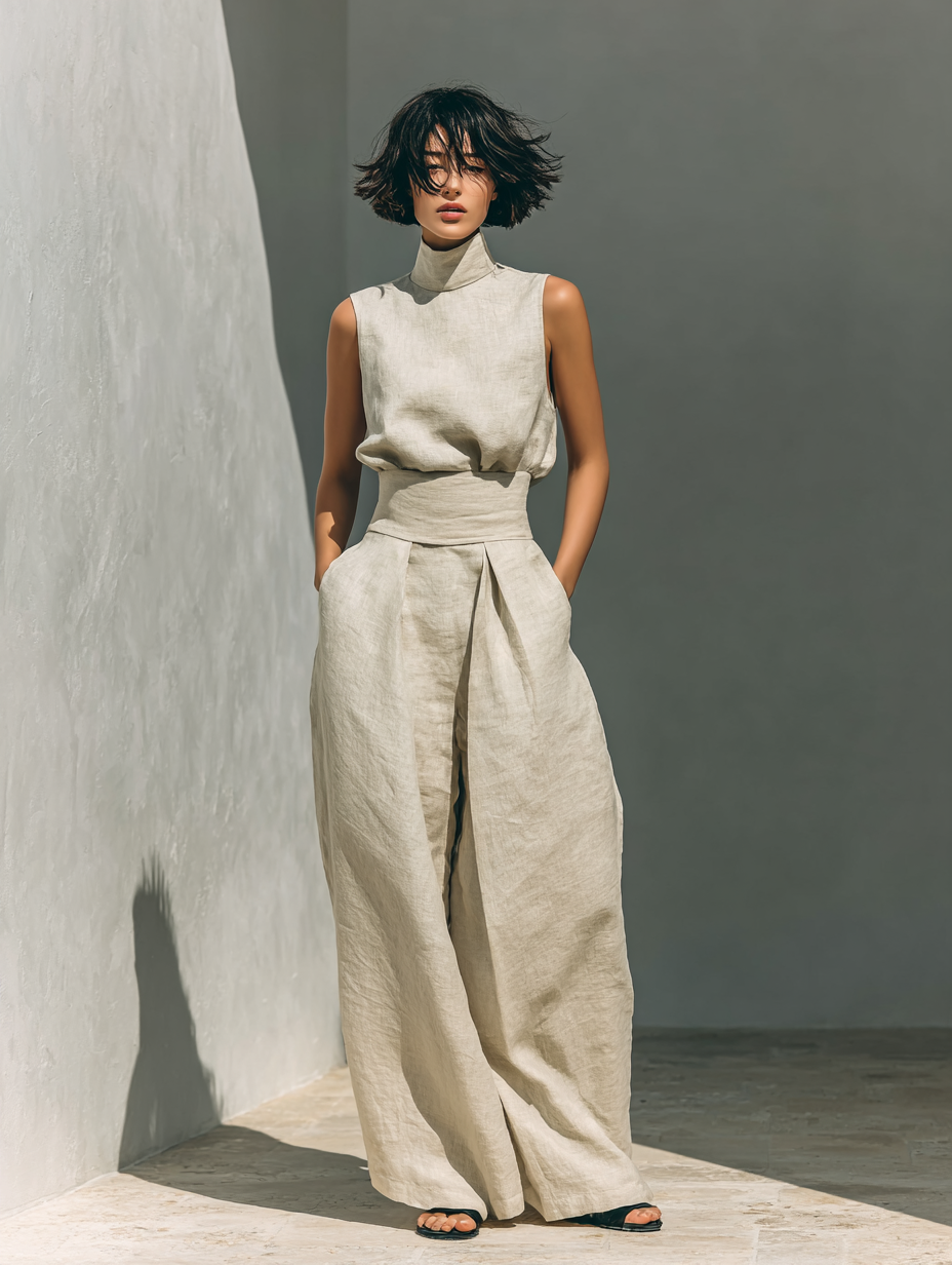 Kylie - Minimalist Cotton & Linen Set