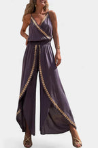 Addison - Backless Gold-Detail Jumpsuit