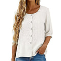 Lorrie - Embroidered Cotton and Linen Blouse