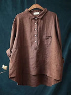 Emma - Elegant Linen Summer Blouse