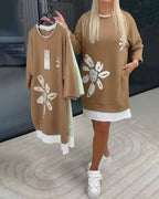 Charrie - Casual Cotton Knee-Length Dress