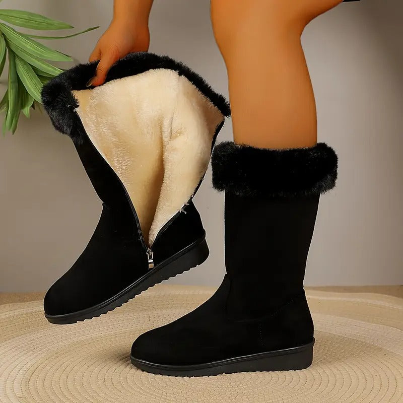 Alena - Leather Winter Boots with Arch Support