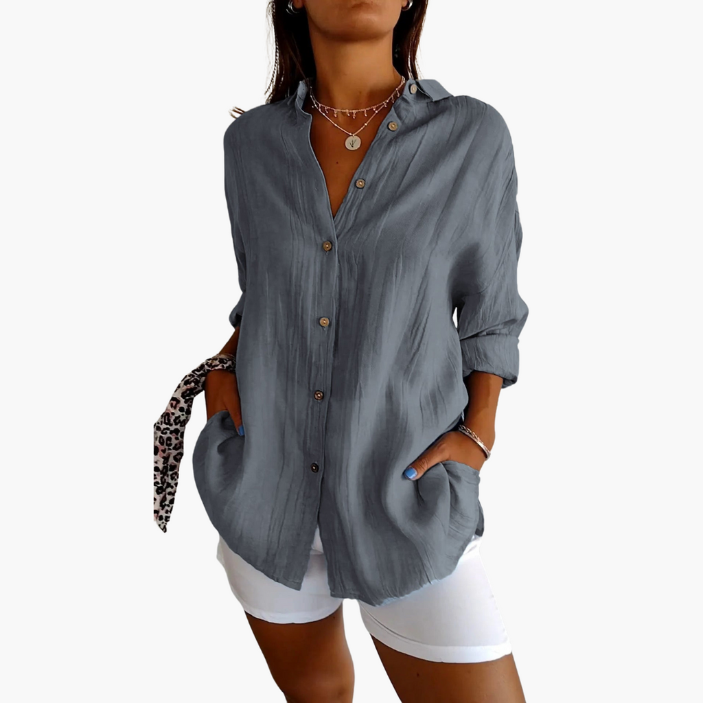 Sienna - Elegant Pleated Shirt
