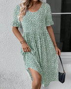 Gia - Elegant Floral Midi Dress