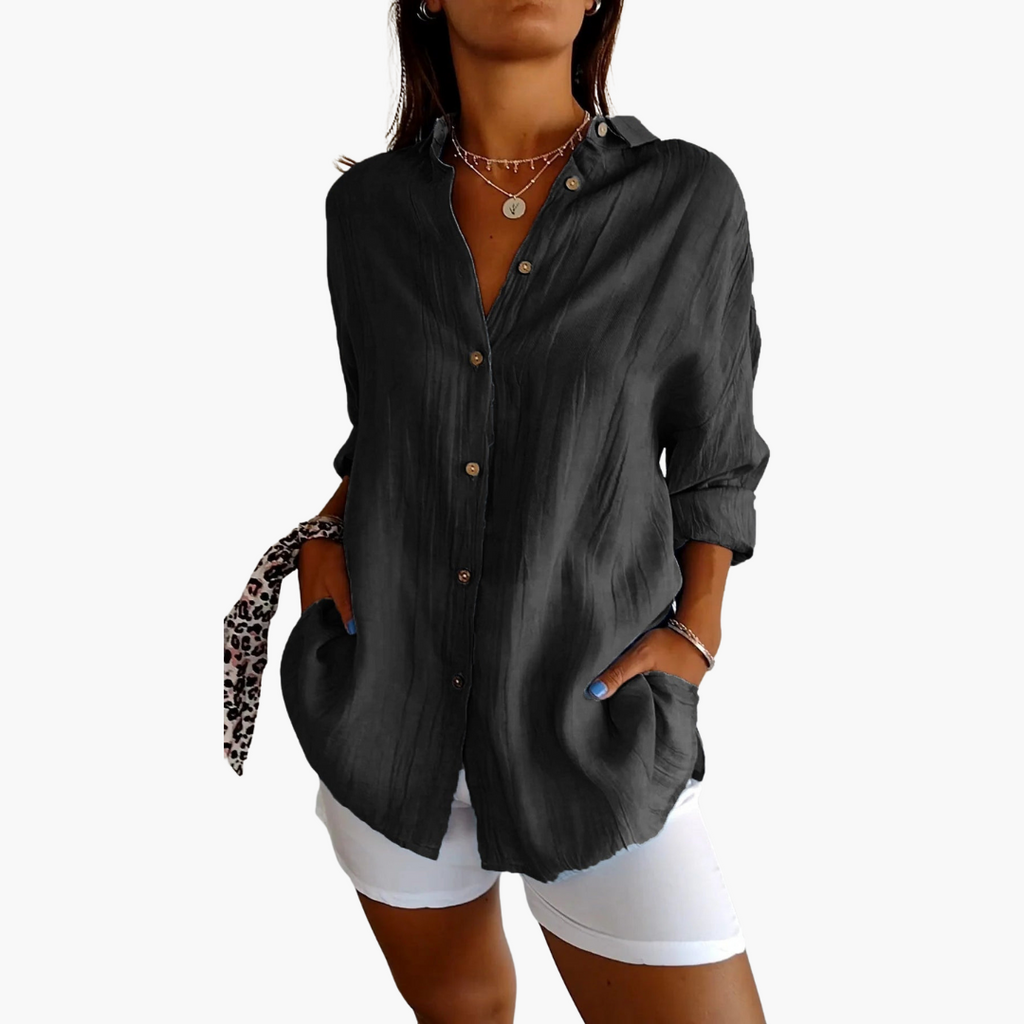 Sienna - Elegant Pleated Shirt