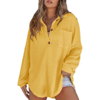 Saira - Casual Lightweight V-neck Tunic Blouse