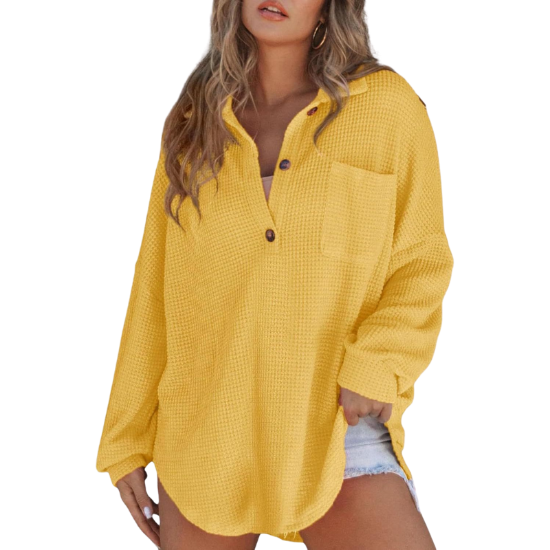 Saira - Casual Lightweight V-neck Tunic Blouse