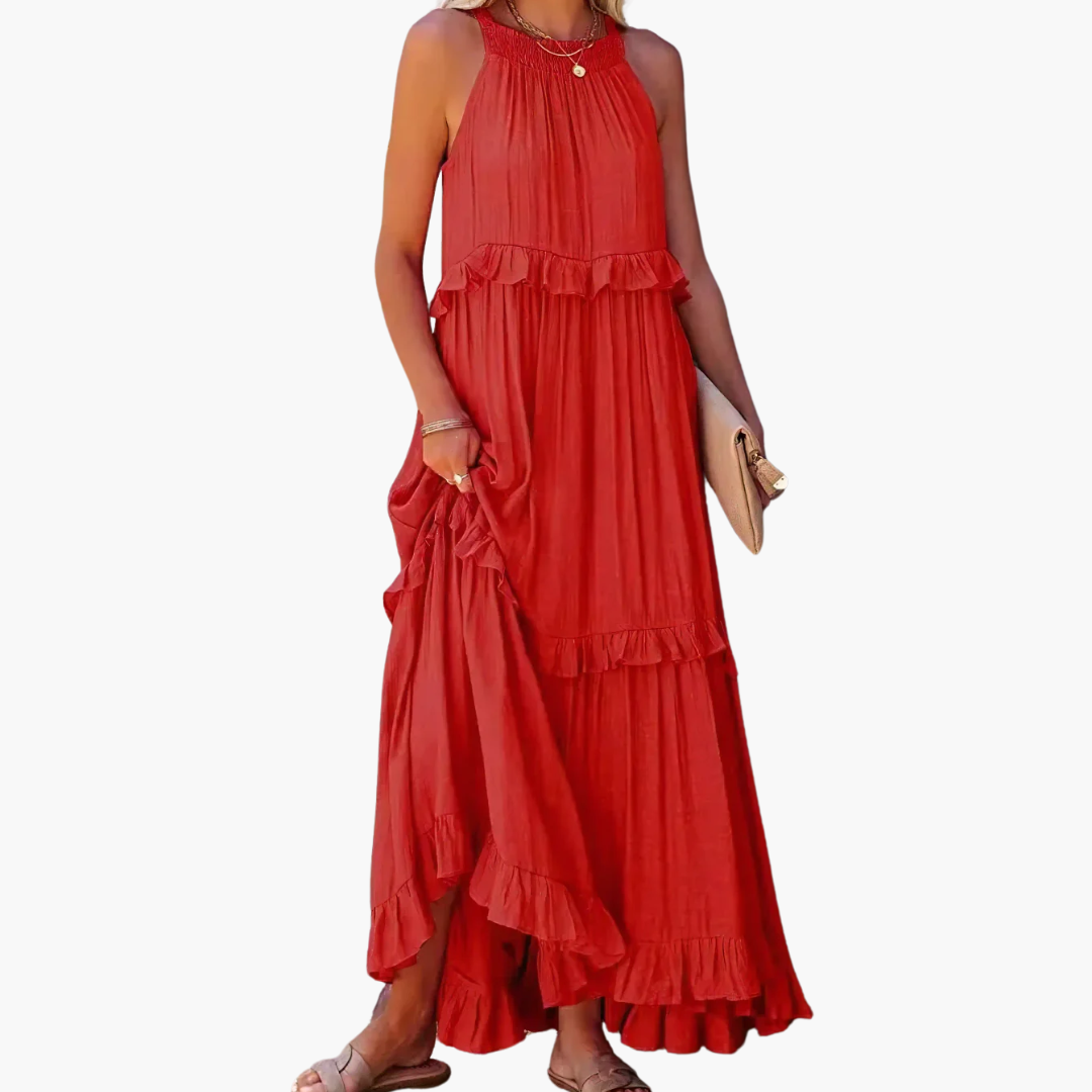 Joanna - Ruffle Breeze Maxi Dress