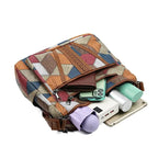Carly - Geometric Patchwork Vegan Leather Handbag