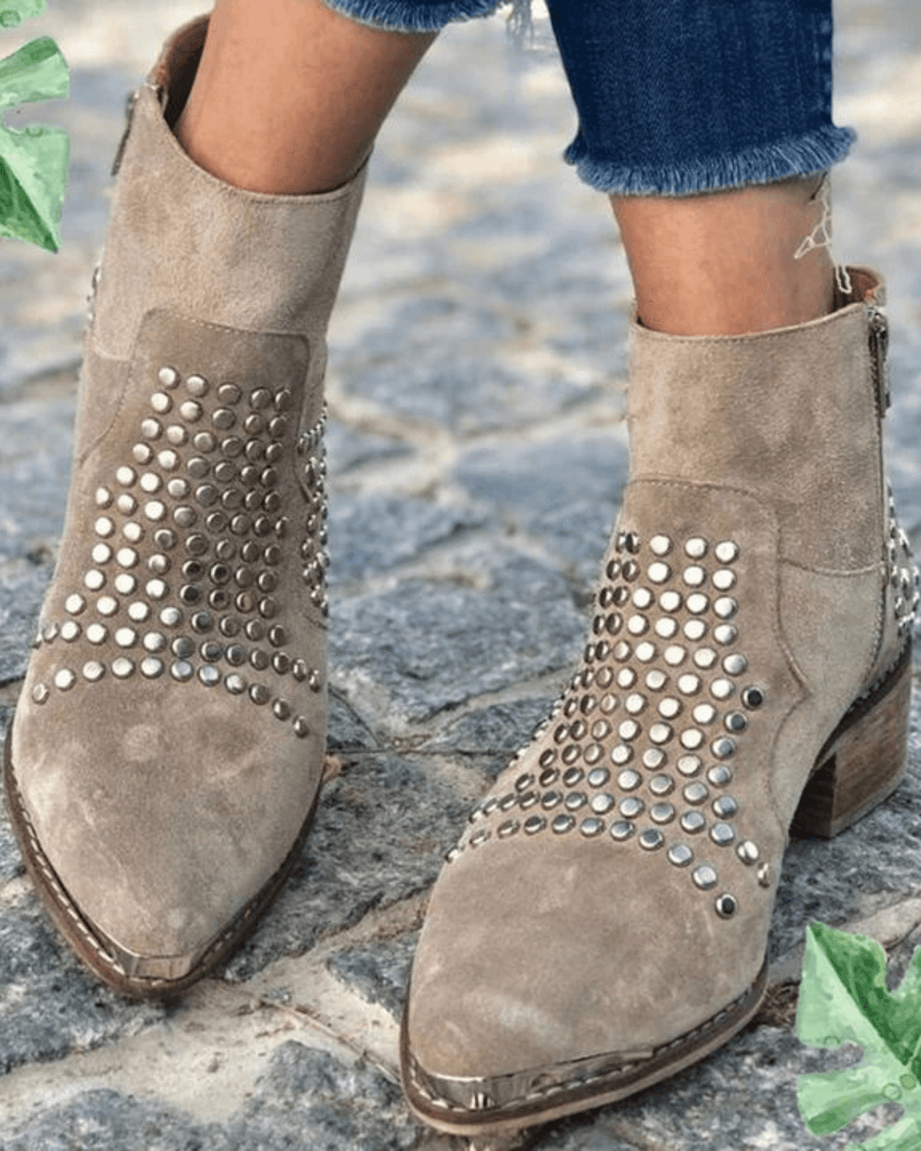 Shane - Studded Ankle Boots