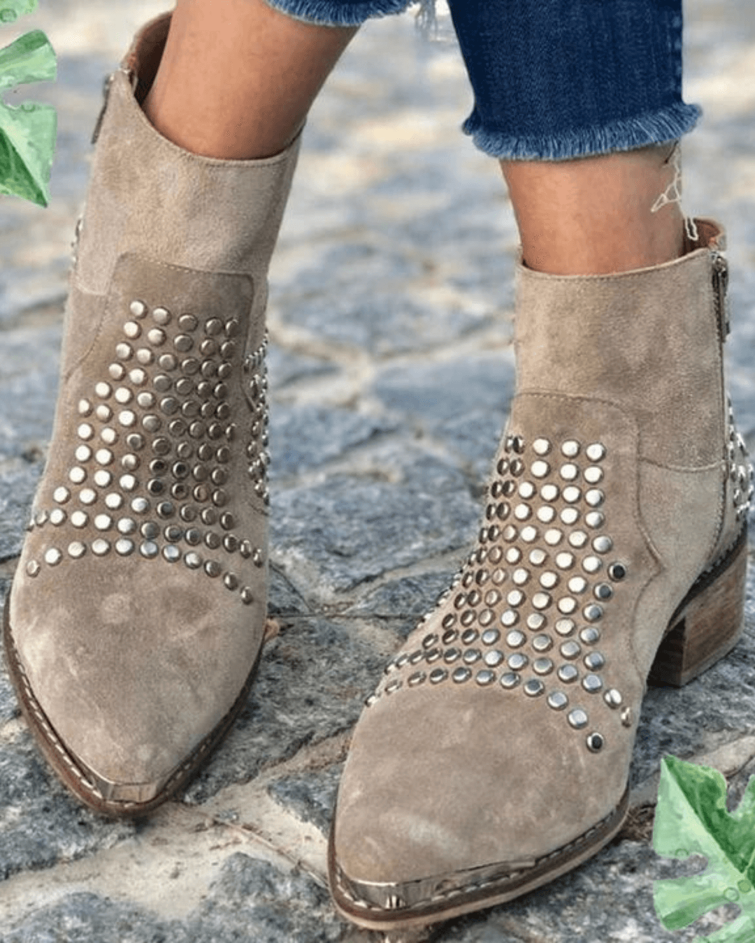 Shane - Studded Ankle Boots