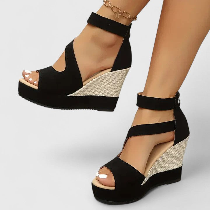 Via - Cushioned Comfort Wedge Sandals