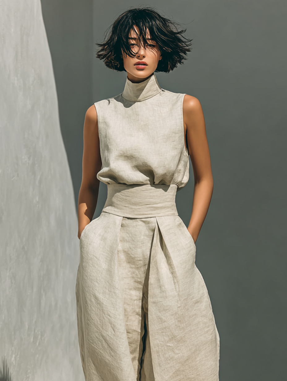 Kylie - Minimalist Cotton & Linen Set
