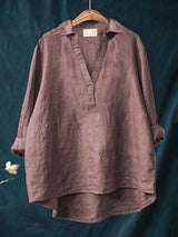 Charlotte - Elegant Linen Summer Blouse