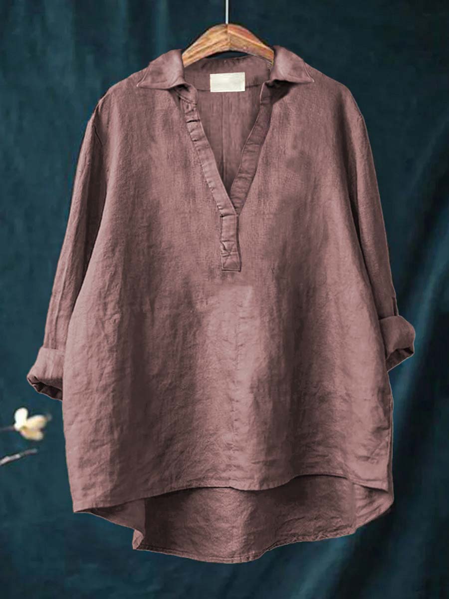 Charlotte - Elegant Linen Summer Blouse