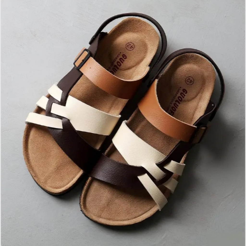 Zena - Leather-Look Cushioned Comfort Sandals