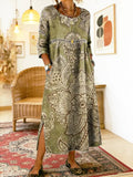Sasha - Printed Dress with Ethnic Patchwork