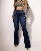 Tonette - High-Waisted Stretch Flare Jeans