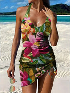 Bonnie – Floral Graphic Tankini with Shorts & Tummy-Flattening Effect