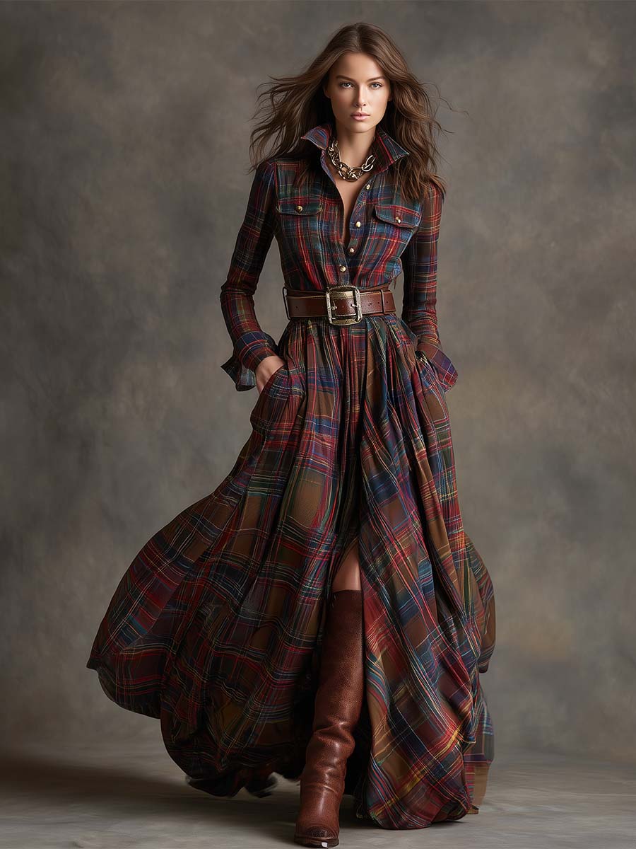Helen - Belted Shirt Dress with Pockets