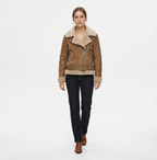 Aurelia - Sherpa-Lined Aviator Jacket