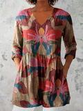Paula - Long Blouse with V-Neck