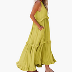 Joanna - Ruffle Breeze Maxi Dress