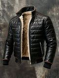 Aldrin - Quilted Sherpa-Lined Jacket in Black