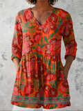 Yona - Long Blouse with V-Neck
