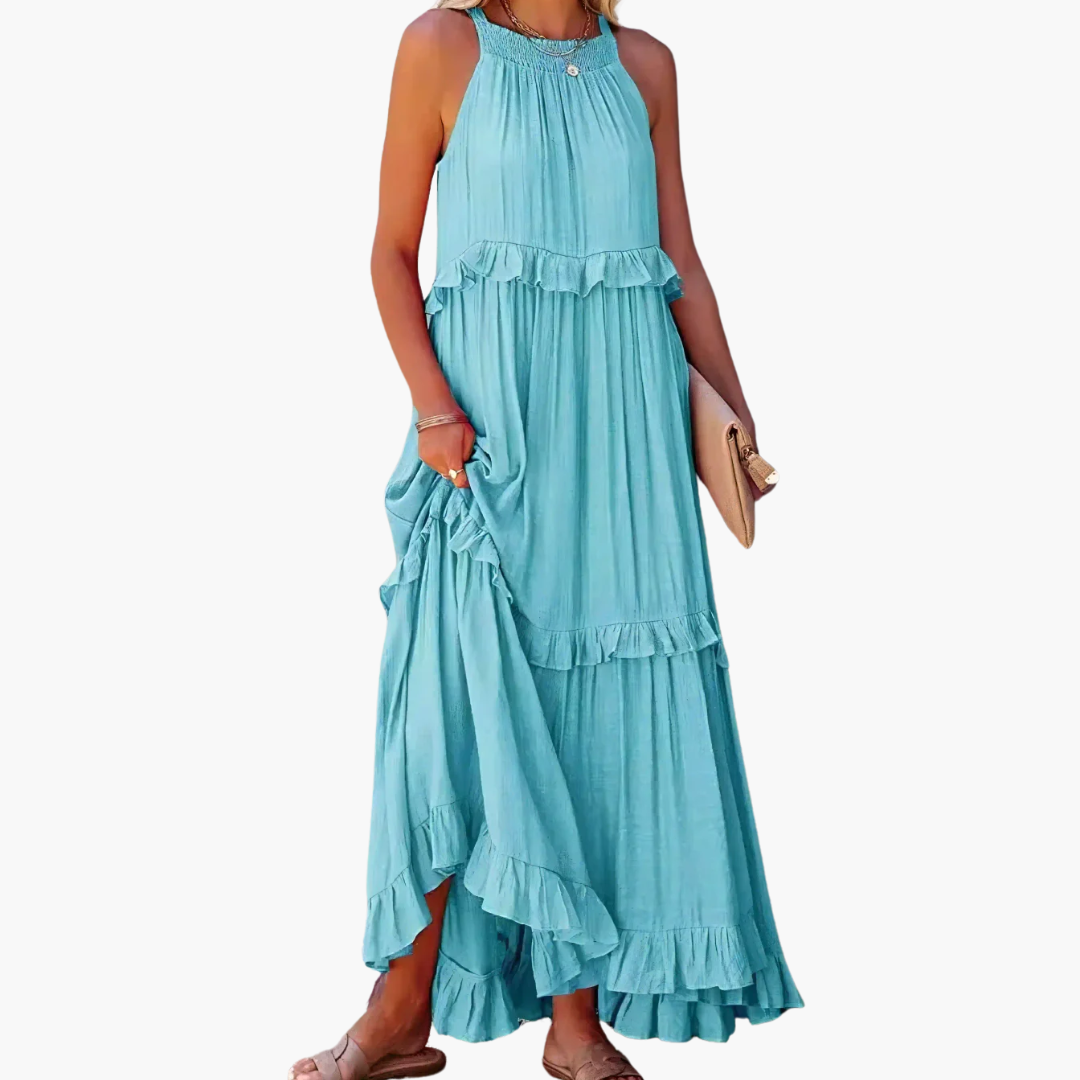 Joanna - Ruffle Breeze Maxi Dress