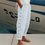 Marie - Stylish Striped Button Pants