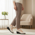 Lisa Elegant Mid-Heel Comfort Shoes in beige