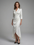 Selistine - Long Sleeve Midi Dress With Front Closure
