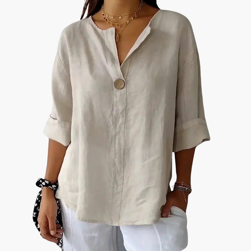 Lucy - Casual V-Neck Blouse
