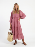 Arlene - Geometric Print Midi Dress
